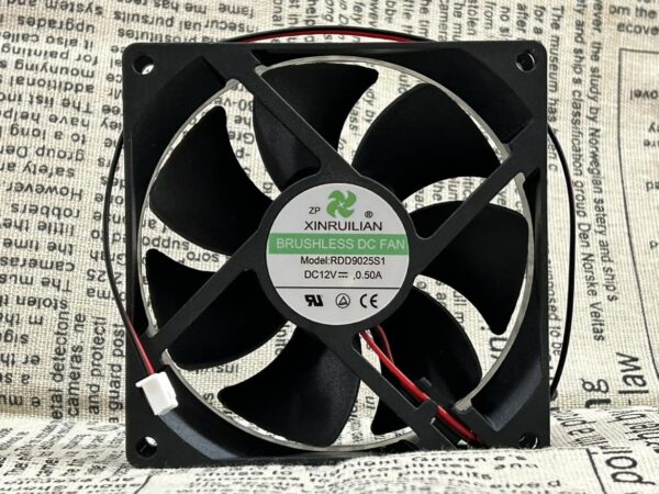 RDD9025S1 12V 0.50A 9CM 9025 2-Wire high air Volume Chassis Fan