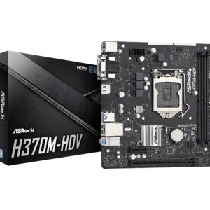 ASRock H370M-HDV LGA1151/ Intel H370/ DDR4/ SATA3&USB3.2/ Micro ATX Motherboard (Renewed)