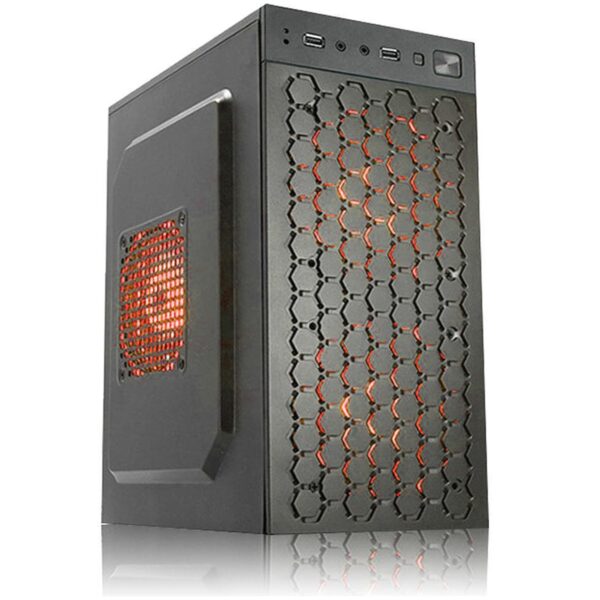 Micro ATX Tower Gaming PC Computer case, Front Panel with Honeycomb& Fully Ventilated Airflow,Supports M-AXT/ITX,Without Fan