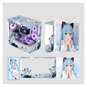 Computer Cases,Mid-Tower PC Gaming Case M-ATX/ITX - Front I/O USB 3.0 /Type-C Port - 270 ° Panoramic View Tempered Glass Panel - Can Be Customized Privately