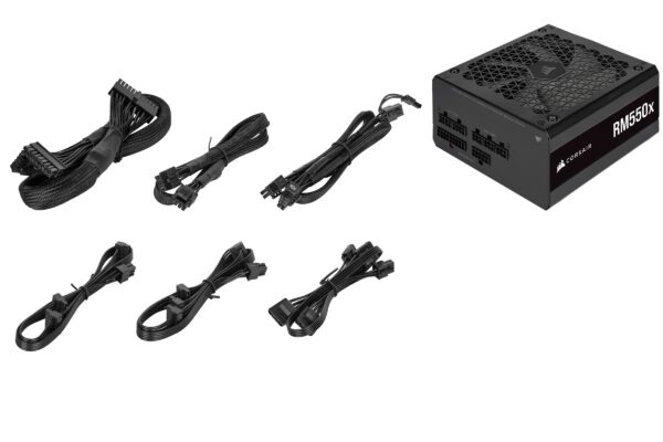 Corsair RMX Series (2021), RM550x, 550 Watt, Gold, Fully Modular Power Supply (Renewed) - Image 7