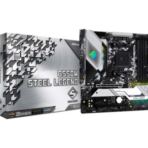 ASRock B550M Steel Legend Supports 3rd Gen AMD AM4 Ryzen/Future AMD Ryzen Processors Motherboard (Renewed)