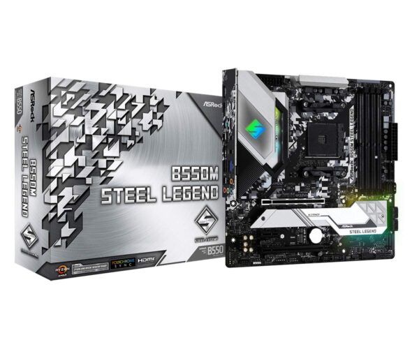 ASRock B550M Steel Legend Supports 3rd Gen AMD AM4 Ryzen/Future AMD Ryzen Processors Motherboard (Renewed)