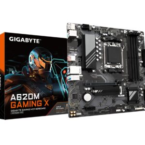 GIGABYTE A620M Gaming X AMD A620 Micro ATX Motherboard with DDR5, PCIe 4.0, USB 3.2 Gen1x2 Type-C, 5-Year Warranty (Renewed)
