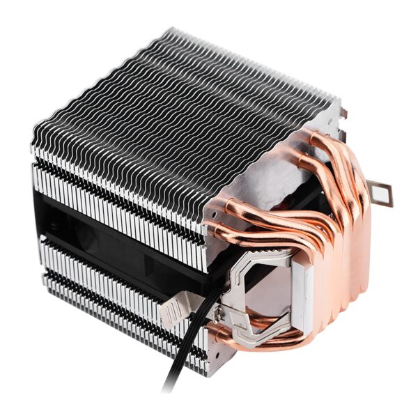 Temperature Control 6 Heatpipe Dual-Tower CPU Cooler, Quiet 800-2200 CPU Air Cooler, Suitable for AMD, Intel 775, 1150, 1151, 1155, 1156, 1366(Blue Light) - Image 6