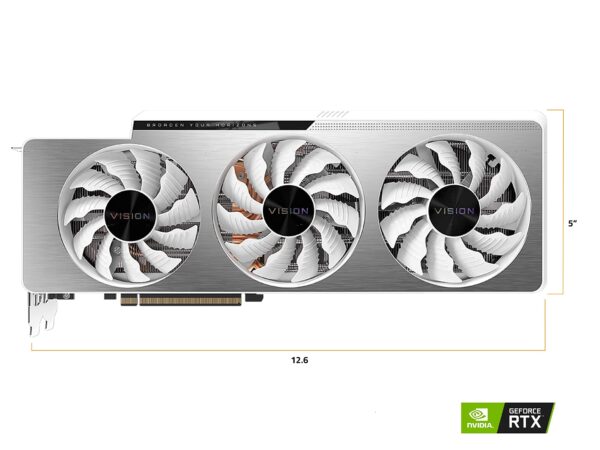 GIGABYTE GeForce RTX 3080 Ti Vision OC 12G Graphics Card, 3X WINDFORCE Fans, 12GB 384-bit GDDR6X, GV-N308TVISION OC-12GD Video Card (Renewed) - Image 9