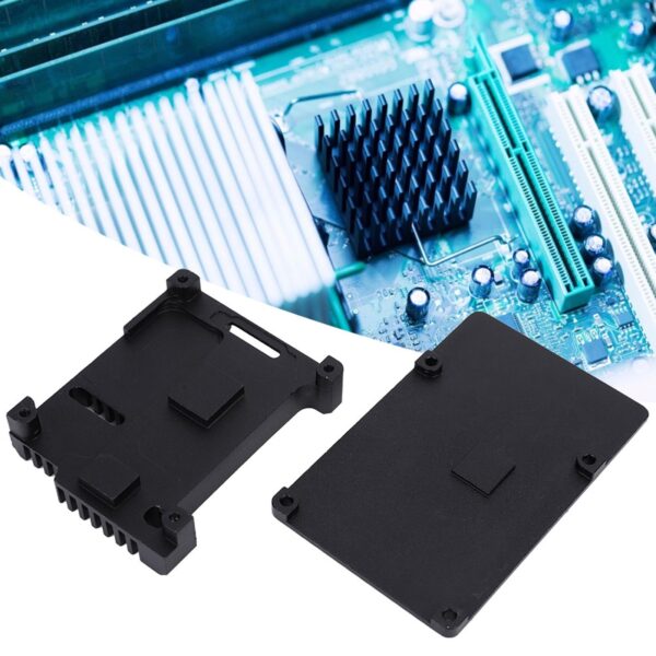 3 Model B Motherboard Case, Black Aluminum Alloy Housing with Passive Cooling for Stylish Computer Components - Image 8