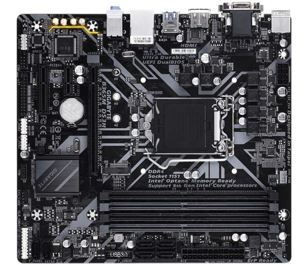 GIGABYTE B365M DS3H (LGA1151/Intel/Micro ATX/USB 3.1 Gen 1 (USB3.0) Type A/DDR4/Motherboard) (Renewed) - Image 2