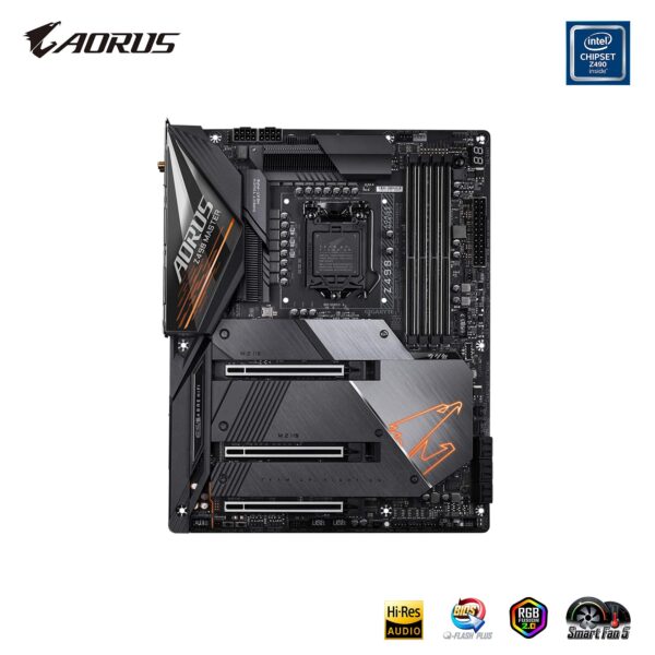 GIGABYTE Z490 AORUS Master (Intel LGA1200/Z490/ATX/Intel 2.5G LAN/3xM.2 Thermal Guard/SATA 6Gb/s/USB 3.2 Gen 2/Intel Wi-Fi 6/ESS Sabre DAC/Fins Array II/Gaming Motherboard) (Renewed) - Image 2