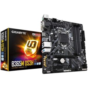 GIGABYTE B365M DS3H (LGA1151/Intel/Micro ATX/USB 3.1 Gen 1 (USB3.0) Type A/DDR4/Motherboard) (Renewed)