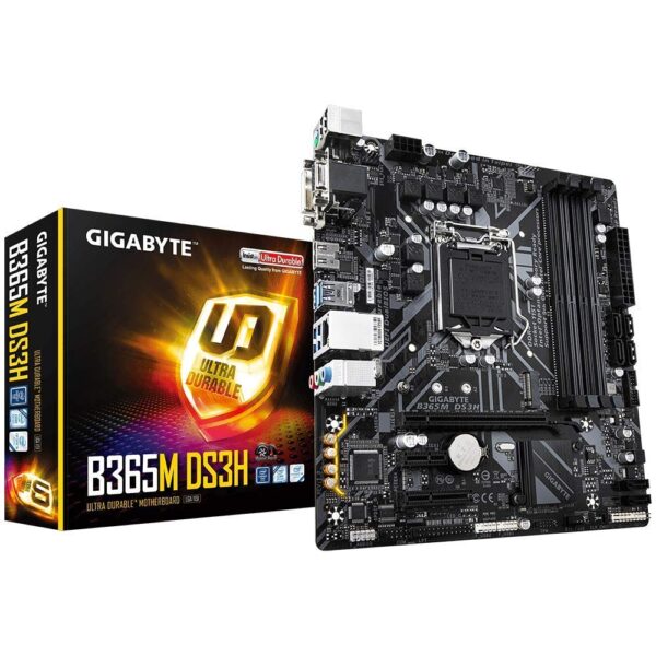GIGABYTE B365M DS3H (LGA1151/Intel/Micro ATX/USB 3.1 Gen 1 (USB3.0) Type A/DDR4/Motherboard) (Renewed)