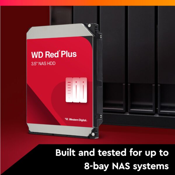 Western Digital 4TB WD Red Plus NAS Internal Hard Drive HDD - 5400 RPM, SATA 6 Gb/s, CMR, 256 MB Cache, 3.5 -WD40EFPX (Renewed) - Image 3