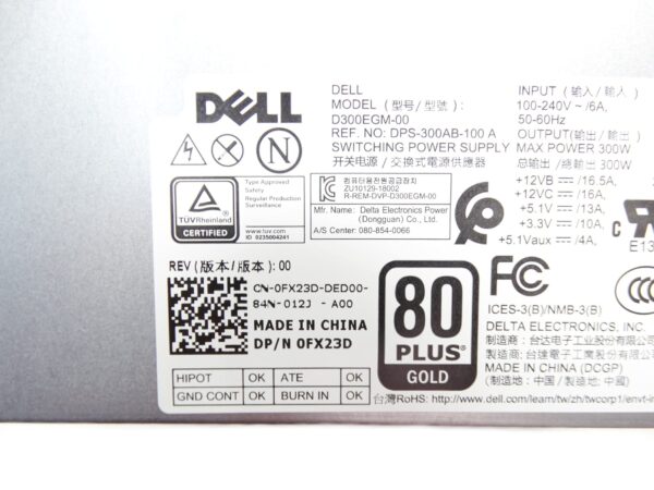 FX23D Dell D300EGM-00 300W PSU Power Supply (Renewed) - Image 2