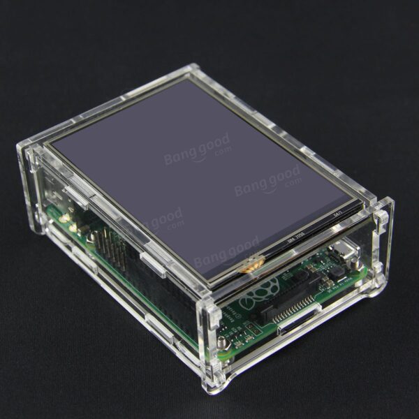Pink Lizard DIY Transparent Acrylic Case For 3.5 Inch TFT Screen Raspberry Pi B+ - Image 2