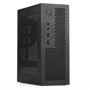 Soaying A09 HTPC Computer Case Mini ITX Gaming PC Chassis Desktop Chassis USB2.0 Computer Case Home Computer Case Black