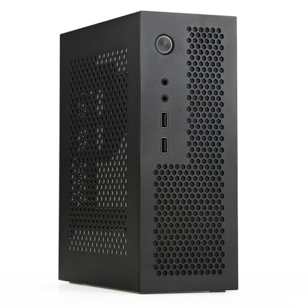 Soaying A09 HTPC Computer Case Mini ITX Gaming PC Chassis Desktop Chassis USB2.0 Computer Case Home Computer Case Black