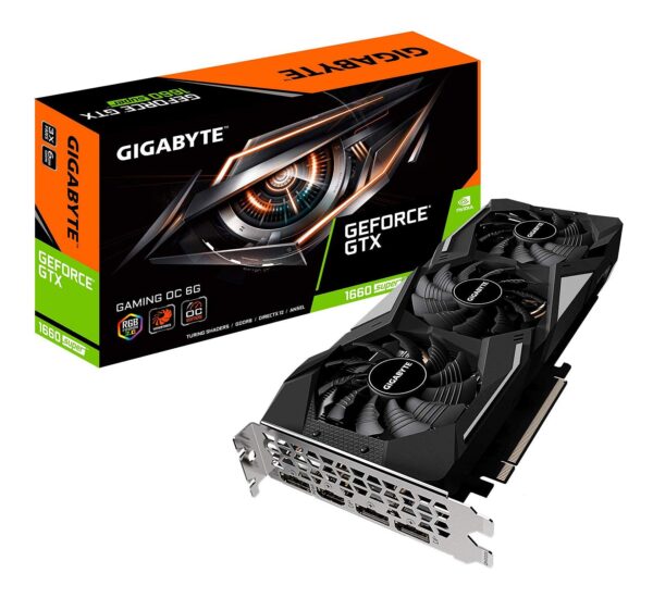 Gigabyte GeForce GTX 1660 Super Gaming OC 6G Graphics Card, 3X Windforce Fans, 6GB 192-bit GDDR6, Gv-N166SGAMING OC-6GD Video Card (Renewed)
