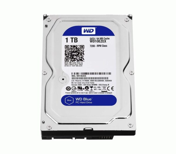 Western Digital Blue WD10EZEX 1TB 3.5 inches SATA 7200RPM 64MB Hard Drive Internal (Renewed) - Image 2