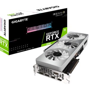 GIGABYTE GeForce RTX 3090 Vision OC 24G Graphics Card, 3X WINDFORCE Fans, 24GB 384-bit GDDR6X, GV-N3090VISION OC-24GD Video Card (Renewed)