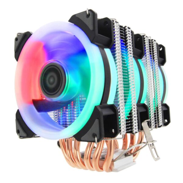 ALSEYE CPU Cooler, 90mm RGB CPU Fan 6 Heatpipes CPU Air Cooler 4 Pin Computer CPU Cooling Fan Radiator for Intel & AMD Motherboard CPU Cooling Easy Installation - Image 3