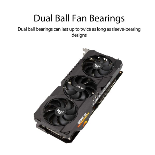 ASUS TUF Gaming NVIDIA GeForce RTX 3080 V2 OC Edition Graphics Card (PCIe 4.0, 10GB GDDR6X, LHR, HDMI 2.1, DisplayPort 1.4a, Dual Ball Bearings, Military-Grade Certification, GPU Tweak II) (Renewed) - Image 5