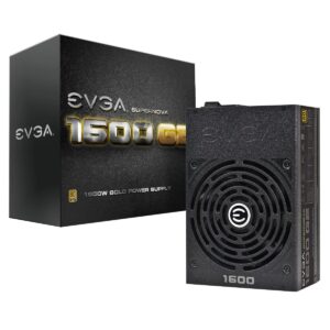 EVGA SuperNOVA 1600 G2, 80+ GOLD 1600W, Fully Modular, 10 Year Warranty, Includes FREE Power On Self Tester Power Supply 120-G2-1600-X1 (Renewed)