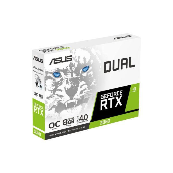 Asus Dual GeForce RTX™ 3060 White OC Edition 8GB GDDR6 (PCIe 4.0, 8GB GDDR6, HDMI 2.1, DisplayPort 1.4a) (Renewed) - Image 3