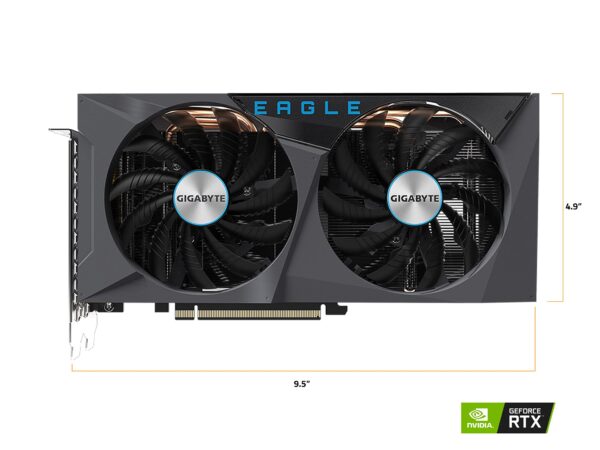 GIGABYTE GeForce RTX 3060 Ti Eagle OC 8G (REV2.0) Graphics Card, 2X WINDFORCE Fans, LHR, 8GB 256-bit GDDR6, GV-N306TEAGLE OC-8GD REV2.0 Video Card (Renewed) - Image 9