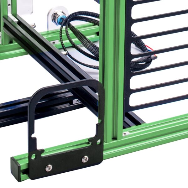 Eulbevoli Vertical Computer Case, Aluminum Strong Compatibility Open Computer Case Easy Disassembly Assembly for Home(Green Black) - Image 9