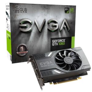 EVGA GeForce GTX 1060 3GB GAMING, ACX 2.0 (Single Fan), 3GB GDDR5, DX12 OSD Support (PXOC) Graphics Cards 03G-P4-6160-KR (Renewed)