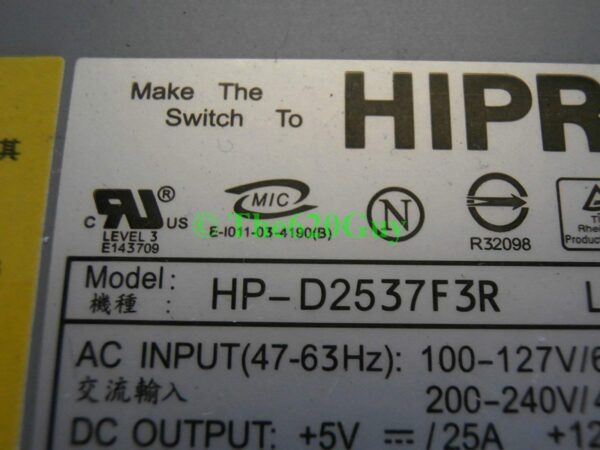 HP Compaq 250W ATX 20-Pin 4-Pin Power Supply 5188-2622 HIPRO HP-D2537F3R LF a600 (Renewed) - Image 5
