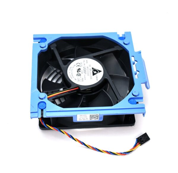 Aquamoon Trading YN845 Genuine Dell PowerEdge T300 PE-T300 120x38 12V Rear Fan Assembly PWM Case Fan w/4-Pin 4-Wire Cable UG891 Blue Shroud Bracket Plastic Module - Image 2