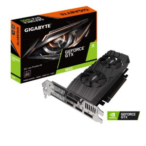 GIGABYTE GeForce GTX 1650 D6 OC Low Profile 4G Graphics Card, Low Profile Design, 4GB 128-Bit GDDR6, GV-N1656OC-4GL Video Card (Renewed)