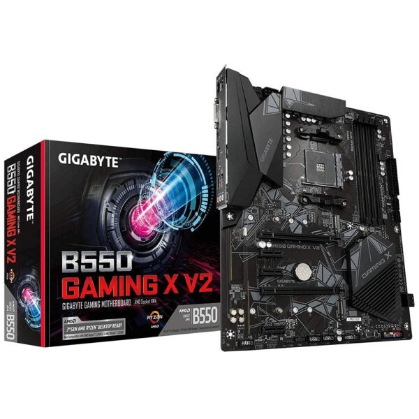 Gigabyte B550 Gaming X V2 (AMD Ryzen 5000/B550/ATX/M.2/HDMI/DVI/USB 3.1 Gen 2/DDR4/ATX/Gaming Motherboard) (Renewed)