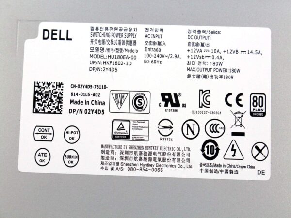 Dell Optiplex 3030 All-In-One 180W Power Supply HU180EA-00 HKF1802-3D 2Y4D5 (Renewed) - Image 3