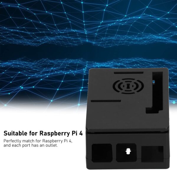 Yuecoom Fan ABS Case, Active Cooler Heatsink Simple Removable Top Cover Case for Raspberrys Pi 4 ABS Protective Casing Enclosure Housing Shell Cover Accessory - Image 3