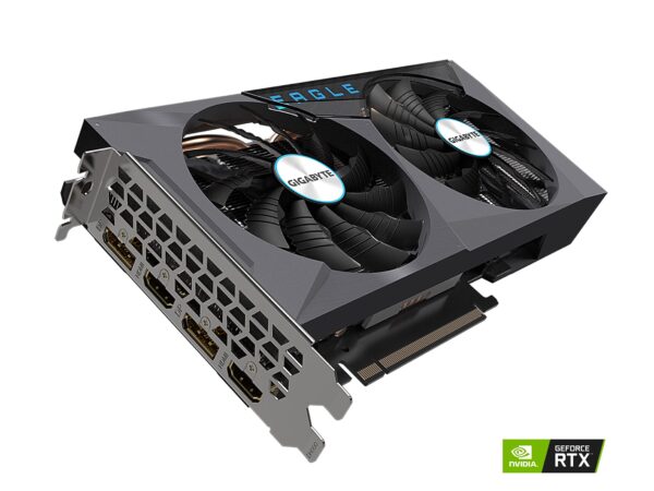 GIGABYTE GeForce RTX 3060 Ti Eagle OC 8G (REV2.0) Graphics Card, 2X WINDFORCE Fans, LHR, 8GB 256-bit GDDR6, GV-N306TEAGLE OC-8GD REV2.0 Video Card (Renewed) - Image 4