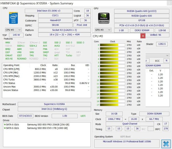 INTEL XEON | E5-2696v3 | SR1XK | 18-CORE 2.3GHz - 45MB Cache - Socket R3 (LGA2011-3) -Processor CPU (Renewed) - Image 4