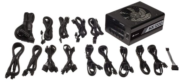 CORSAIR HX Series, HX1200, 1200 Watt, 80+ Platinum Certified, Fully Modular Power Supply (Renewed) - Image 7