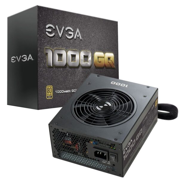 EVGA 1000 GQ, 80+ Gold 1000W, Semi Modular, ECO Mode, 5 Year Warranty, Power Supply 210-GQ-1000-V1 (Renewed)