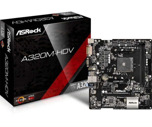 ASRock A320M-HDV Motherboard (Renewed) - Image 2