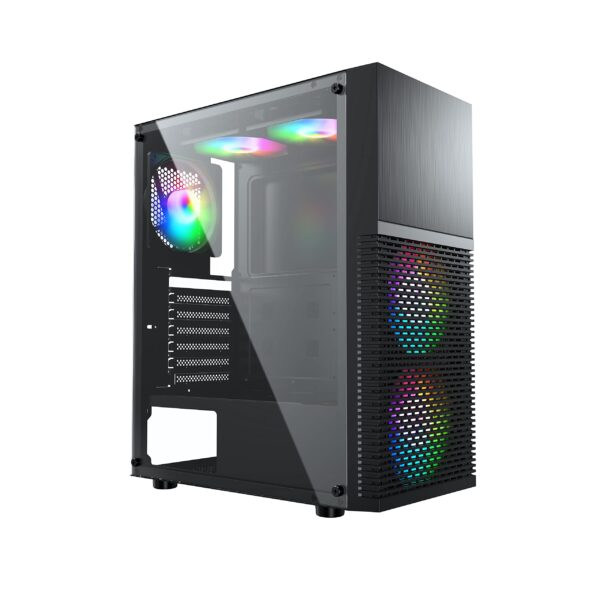 AVP X7 Mesh RGB Mid Tower Case with 3 RGB Fans - Image 3