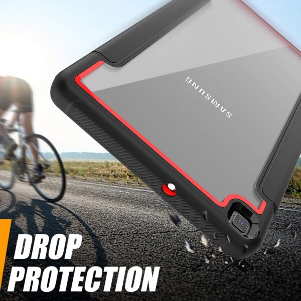 TianTa Galaxy Tab A 8.0 2019 Case SM-T290, Slim Leather Full Body Hard Back Shell Smart Cover with Screen Protector for Galaxy Tab A 8.0 Inch 2019 SM-T290/T295,Black/Red - Image 6