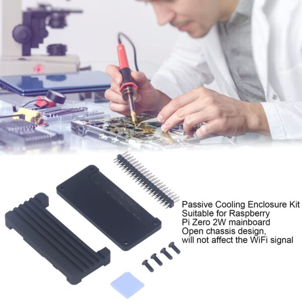 Passive Cooling Enclosure, Open Chassis Aluminum Alloy Cooling Case Corrosion Resistant with Pin Header for Electronic - Image 6