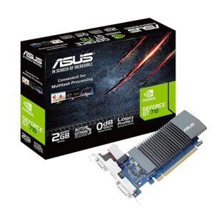 ASUS GeForce GT 710 2GB GDDR5 HDMI VGA DVI Graphics Card Graphic Cards GT710-SL-2GD5-CSM (Renewed)
