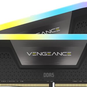 CORSAIR VENGEANCE RGB DDR5 RAM 32GB (2x16GB) 6000MHz CL30-36-36-76 1.40V AMD EXPO Intel XMP Desktop Computer Memory - Gray (CMH32GX5M2B6000Z30K)