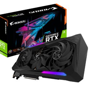 GIGABYTE AORUS GeForce RTX 3070 Ti Master 8G Graphics Card, MAX-Covered Cooling, 8GB 256-bit GDDR6X, GV-N307TAORUS M-8GD Video Card (Renewed)