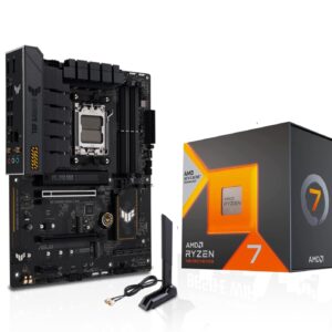 Micro Center AMD Ryzen 7 7800X3D CPU Processor Bundle with ASUS TUF Gaming B650-E WiFi AMD B650 AM5 ATX Motherboard