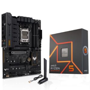 MICRO CENTER AMD Ryzen 5 7600X CPU Processor with ASUS TUF Gaming B650-E WiFi AM5 ATX Motherboard