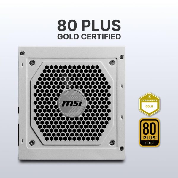 MSI MAG A850GL PCIE 5.1 White Gaming Power Supply - Full Modular - 80 Plus Gold Certified 850W - ATX 3.1 & PCIE 5.1 Ready Compact Size - ATX PSU - (Renewed) - Image 4